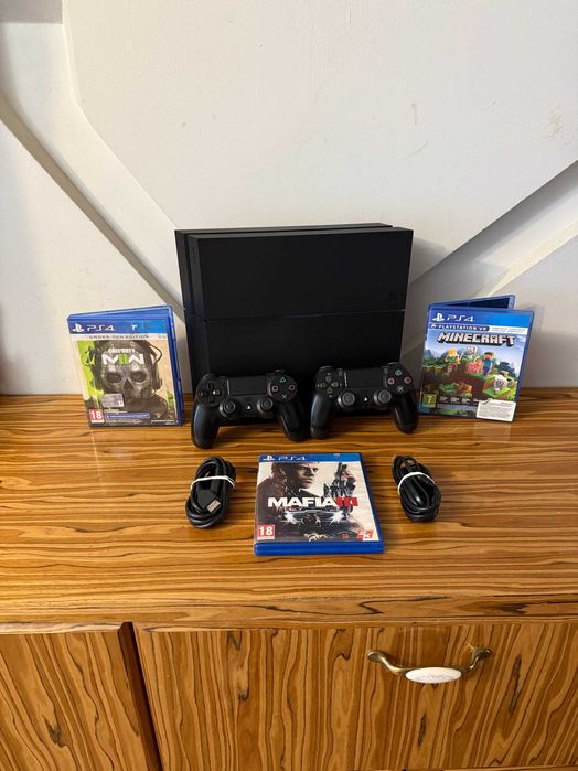 [PS4] Konsola SONY PlayStation 4 FAT 1TB + 2 Pady + 3 Gry (Minecraft)