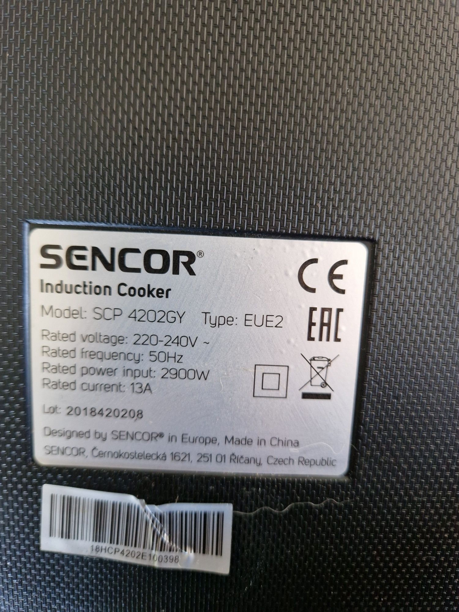 Kuchenka indukcyjna Sencor SCP 4202GY