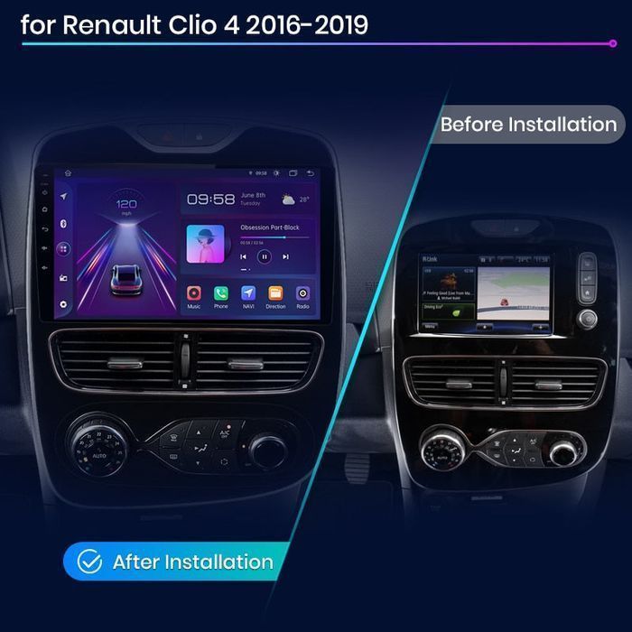 Nawigacja Renault Clio 4 ZOE 16-19 CarPlay Android Plus (6GB 128GB)A