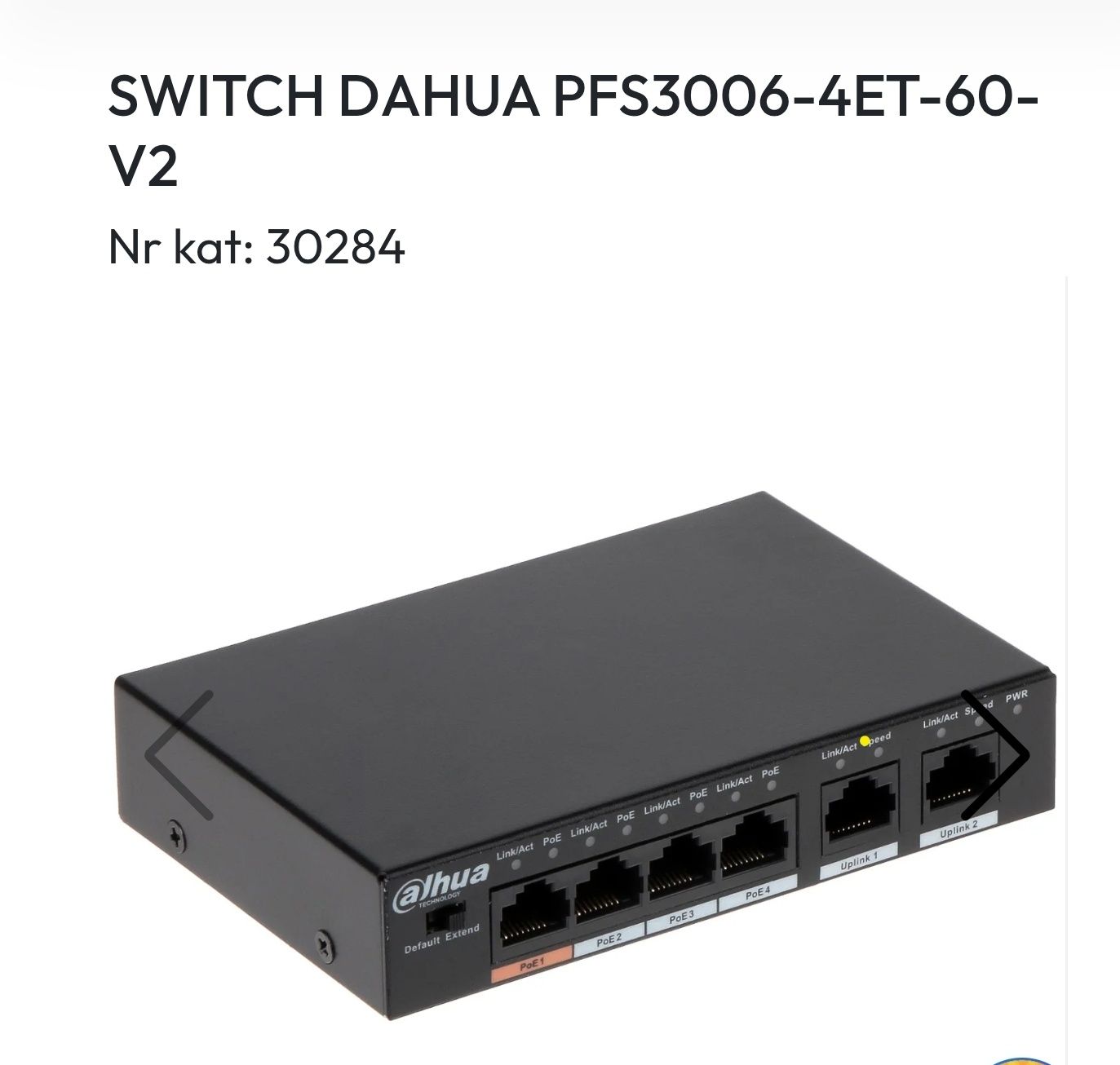 Switch POE dahua