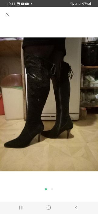 Продам зимові теплі чоботи ботфорти