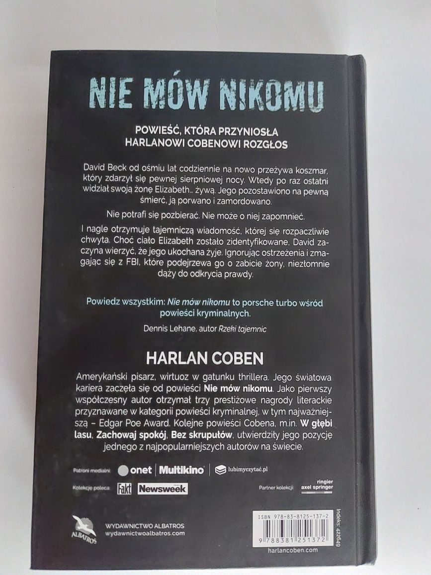 Harlan Koben "Nie mów nikomu" kryminał książka