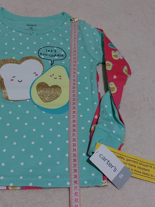 Піжама Carter's 5t із серії avo-cuddle, бавовна в дрібний рубчик,  104
