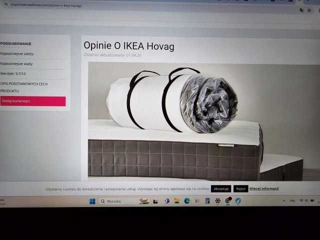 materac z ikea hovag