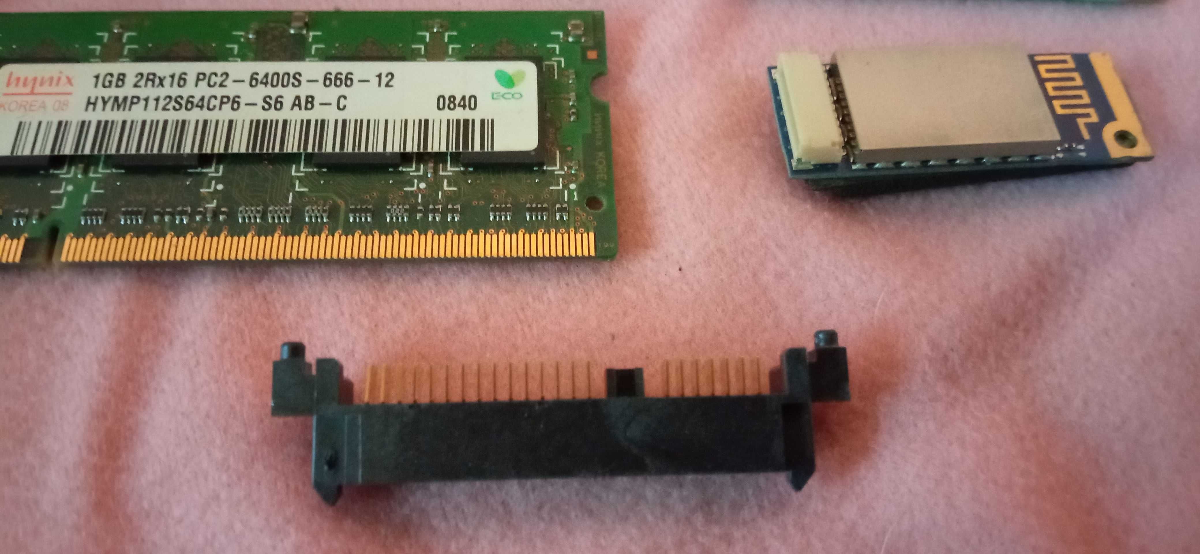 Pamięć Ram, karta sieciowa, przejściówka dysku HDD, SSD do laptopa