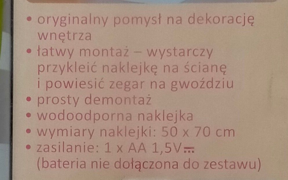 NOWY Zegar dekoracyjny na scianę