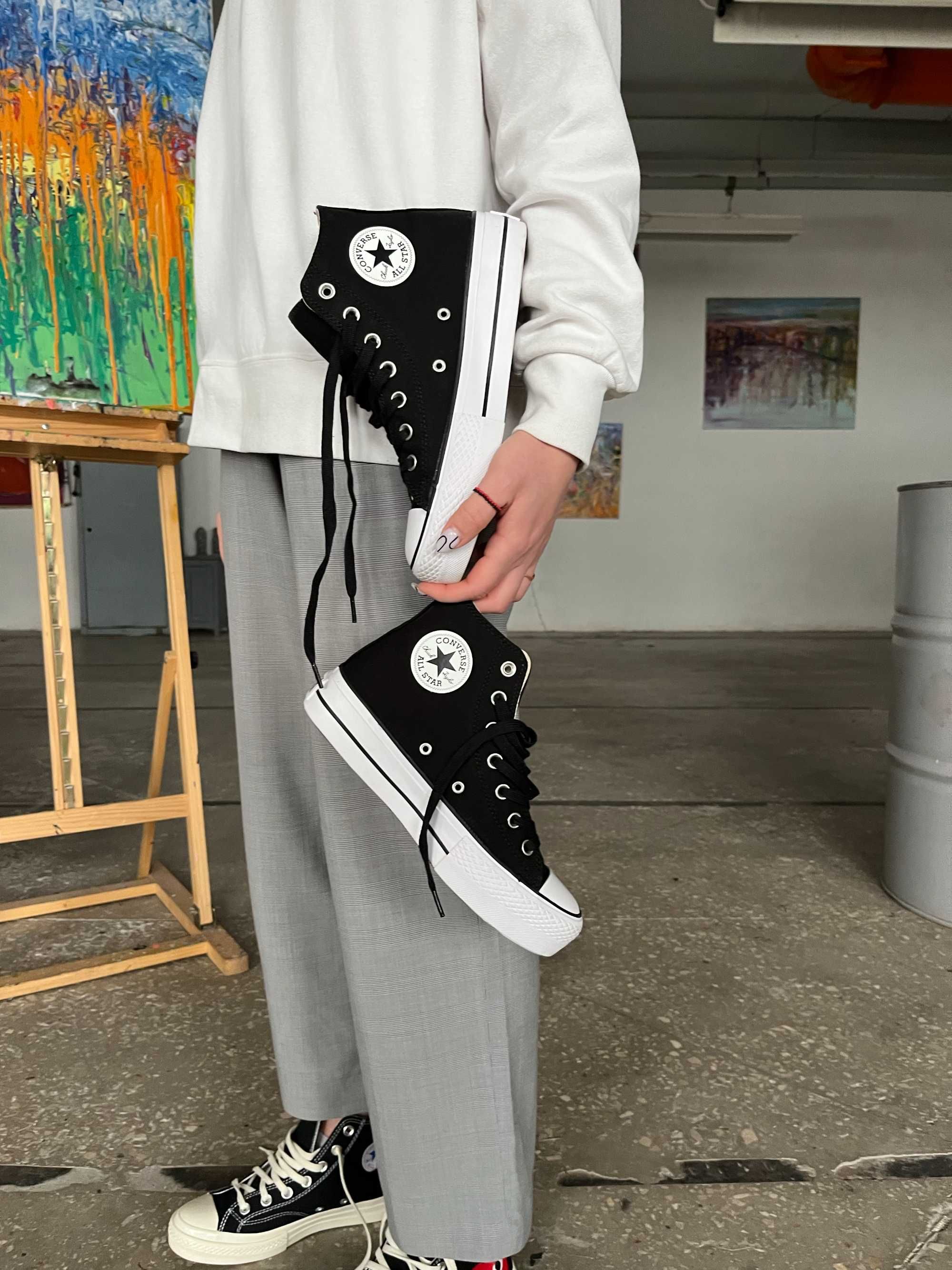 Кеди Converse Lift Hight Black 36-44 (Оплата при отриманні)