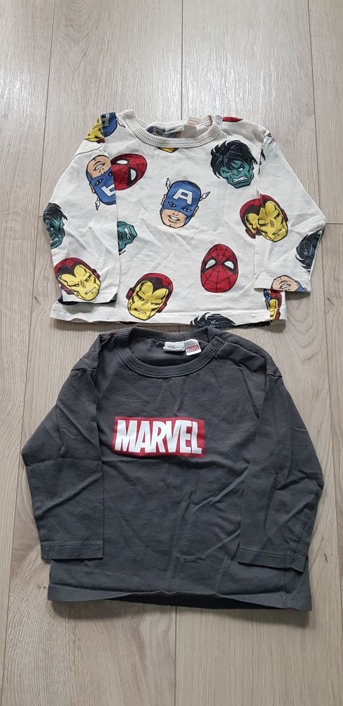 Bluzka Marvel, shirt z długim rękawem H&M r. 86