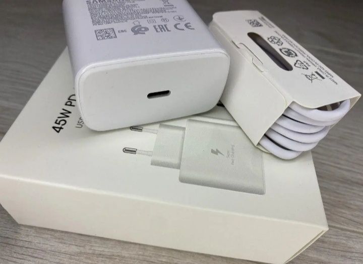 Samsung 45W Швидкий оригінальний зарядний пристрій.