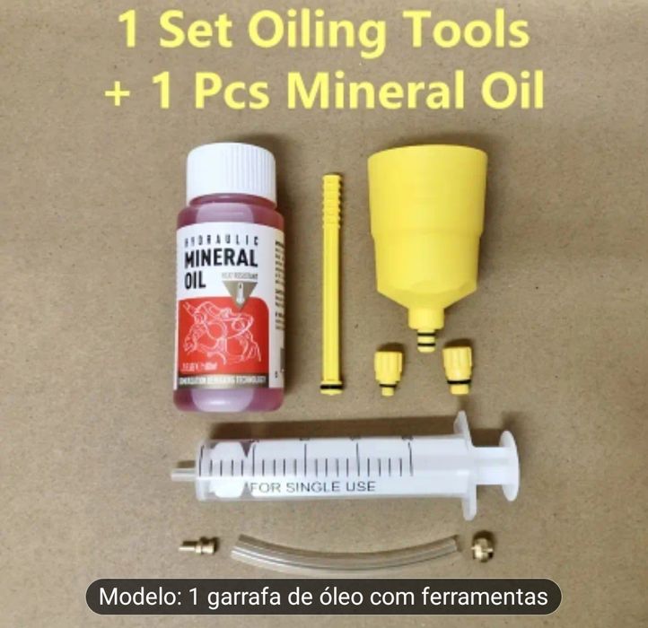 Kit óleo mineral para travões hidráulicos bicicleta