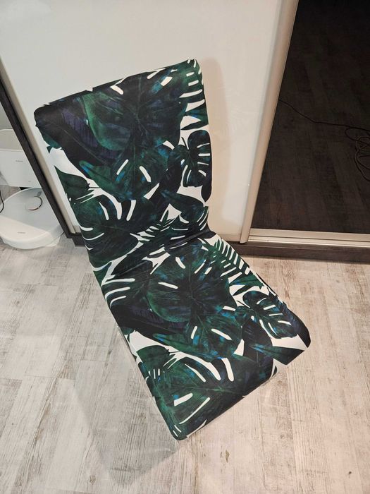 Pokrowce na krzesła wzór liście elastyczne uniwersalne 4 sztuki