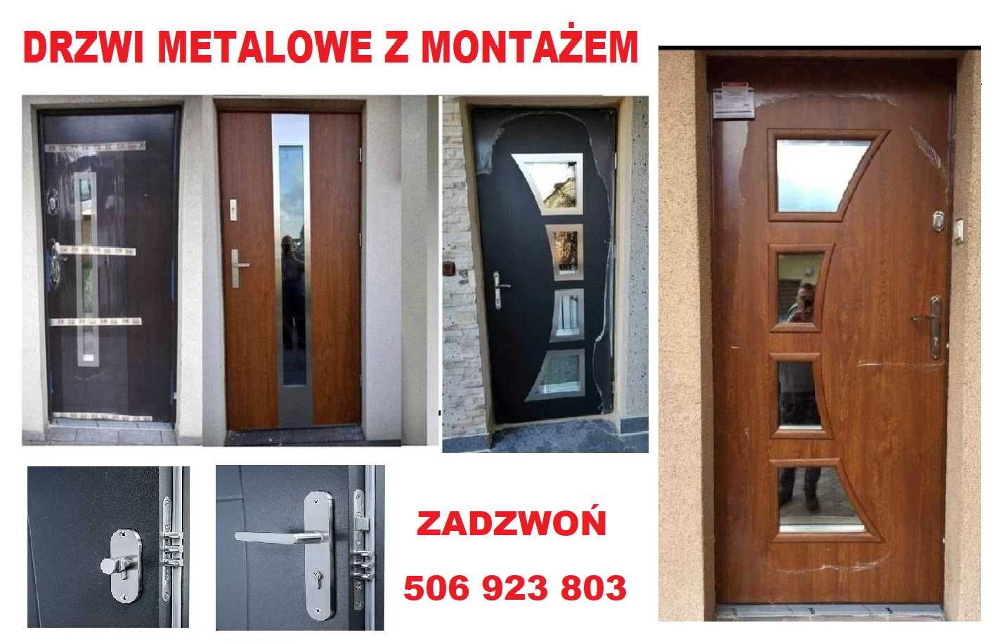 Drzwi zewnętrzne WEWNĄTRZKLATKOWE-wejściowe do mieszkania z montażem
