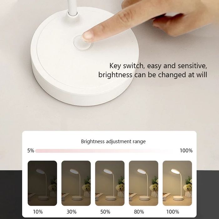 Настольная лампа, светодиодная LED лампа с аккумулятором! Распродажа!