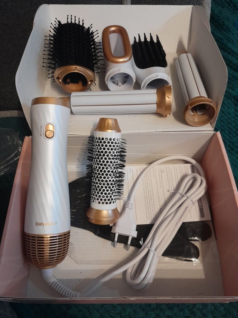 Zestaw 6 w 1 Air Styler, lokówka do włosów z suszarką do włosów 1000 W