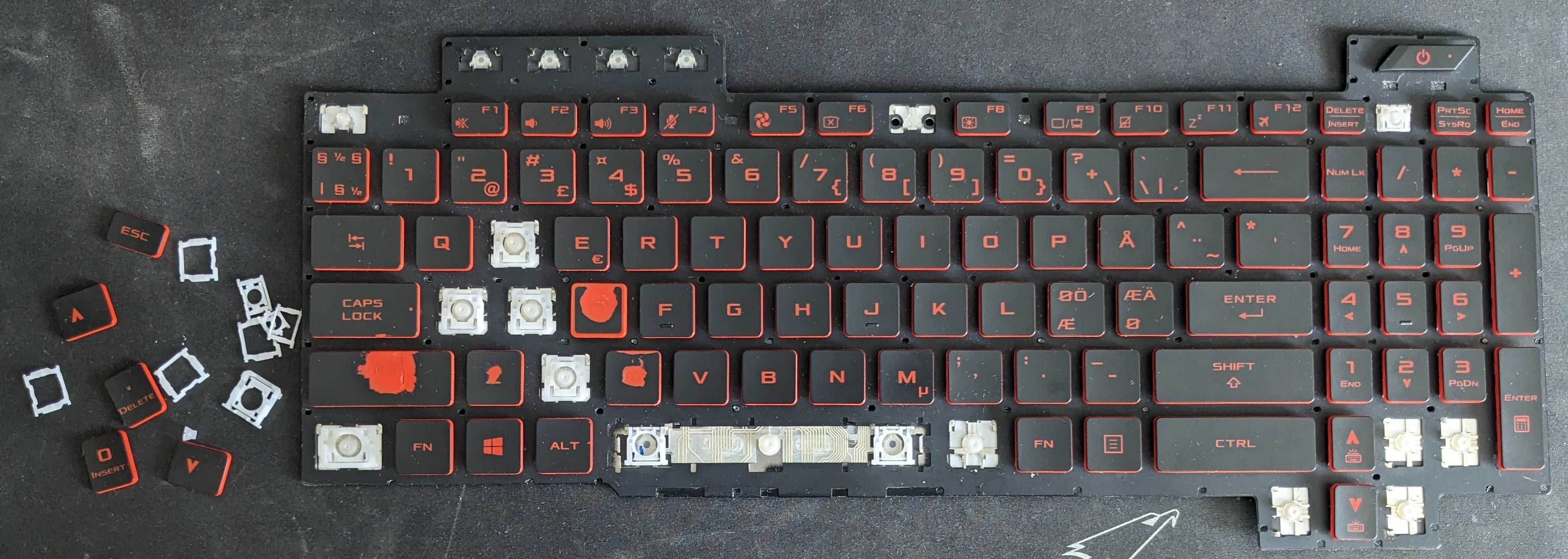 Klawiature do laptopow Asus ROG (gejmingowych)