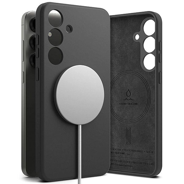 Ringke Silicone Magnetic Magsafe Galaxy S25+ Plus Black