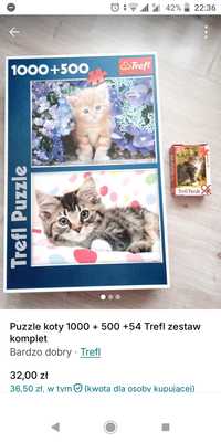 Zestaw kocich puzzli