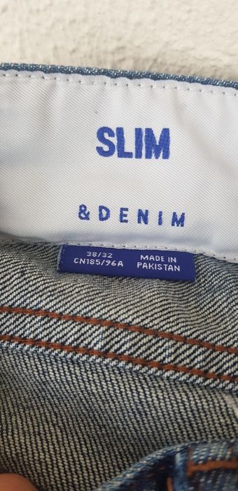 Calças Denim Slim 38