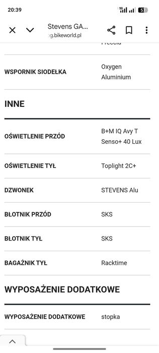 Rower miejski trekkingowy Stevens Galant lite, Alivio 3x9, r. M - 48cm