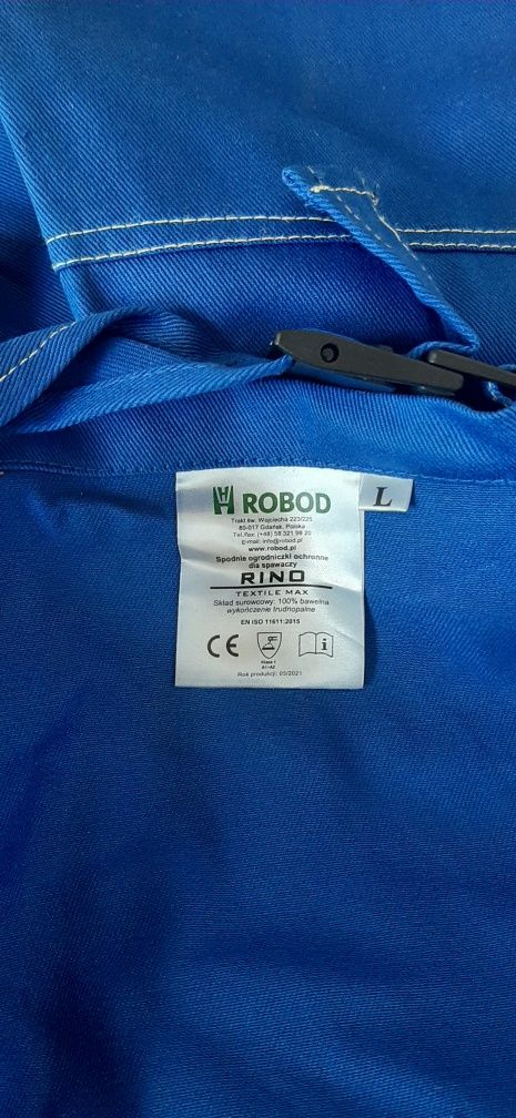 Mocne ubranie spawalnicze, trudnopalne Rino roz. M, L, XL, XXL