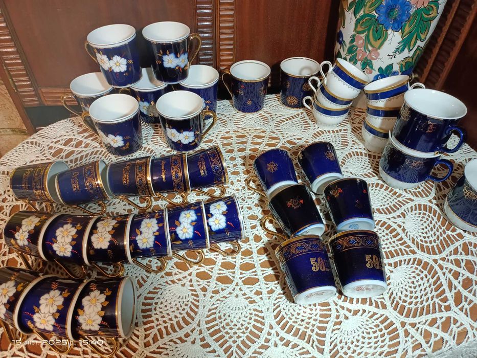 Чашки, кружки кобальт СССР.