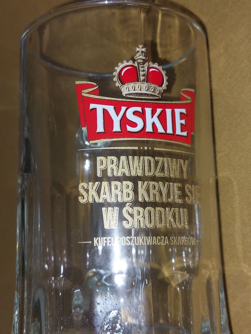 Kolekcja kufel szklany 0.5 l piwo tyskie 5 szt