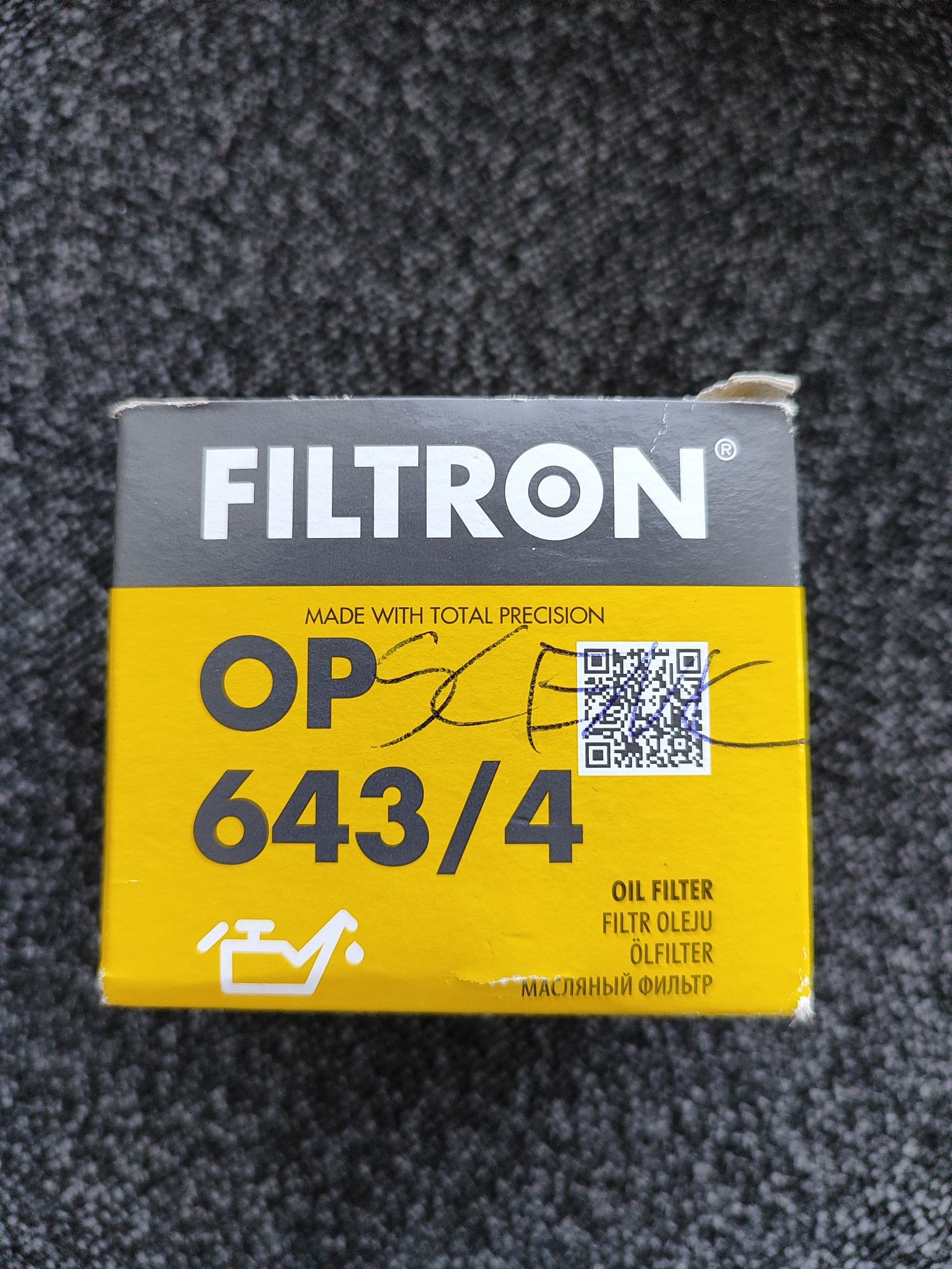 Filtr oleju Filtron OP 643/4 nowy renault scenic megane