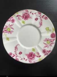 Włoskie talerzyki deserowe porcelana Clayre&Eef kwiaty 6 szt
