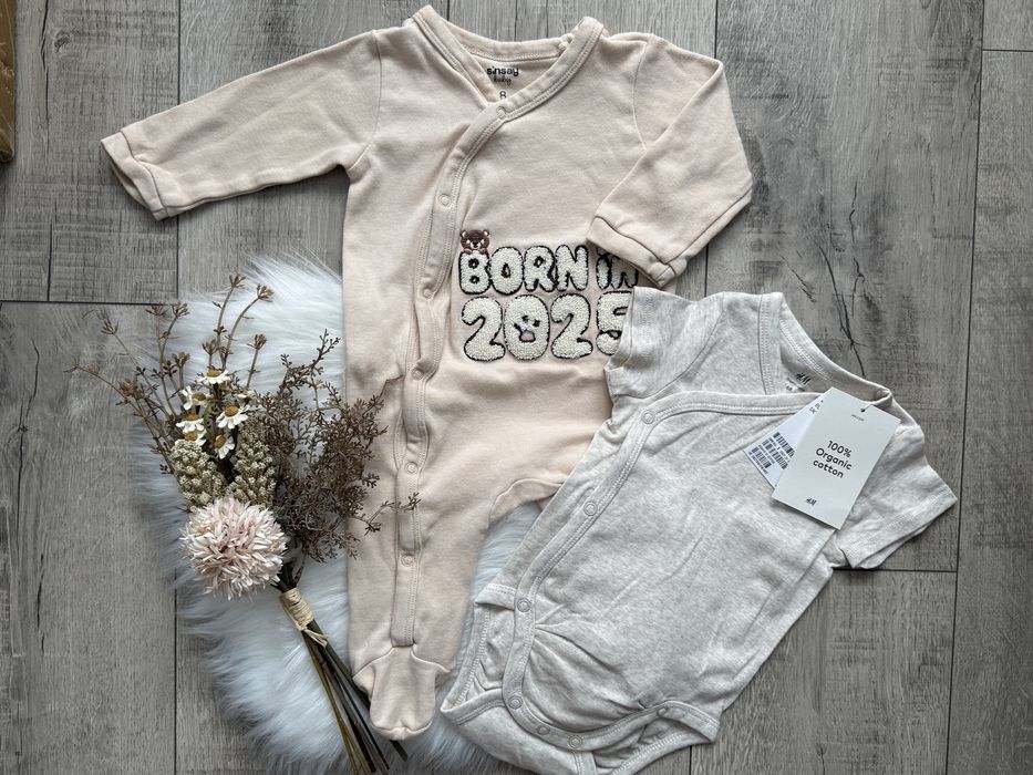 Zestaw niemowlęcy pajack body unisex rozmiar 68 – idealny na jesień!
