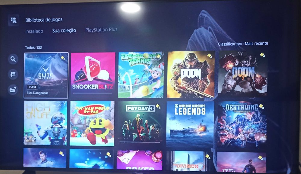 PS5 com 108 jogos