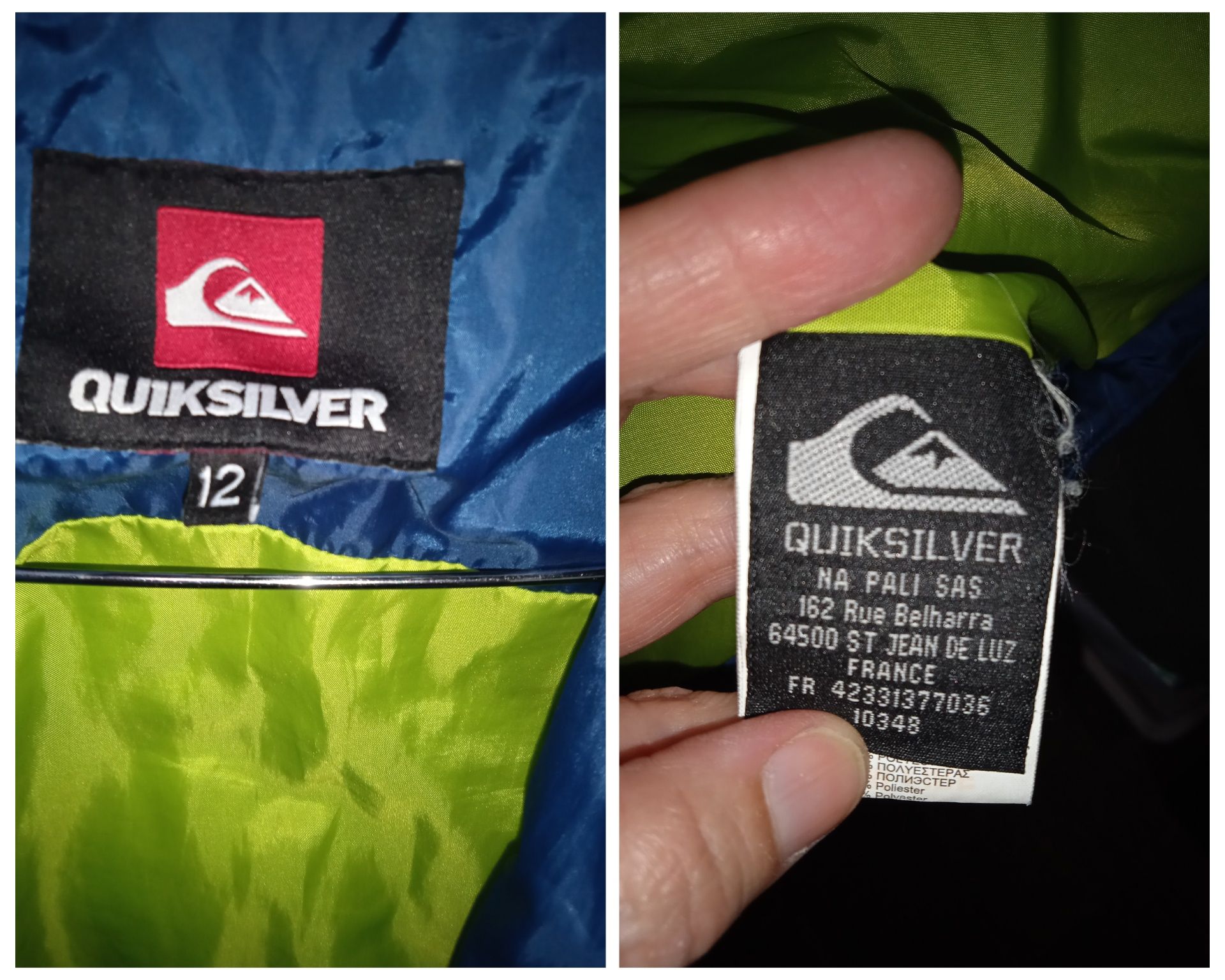 Casacos Quiksilver 12 anos