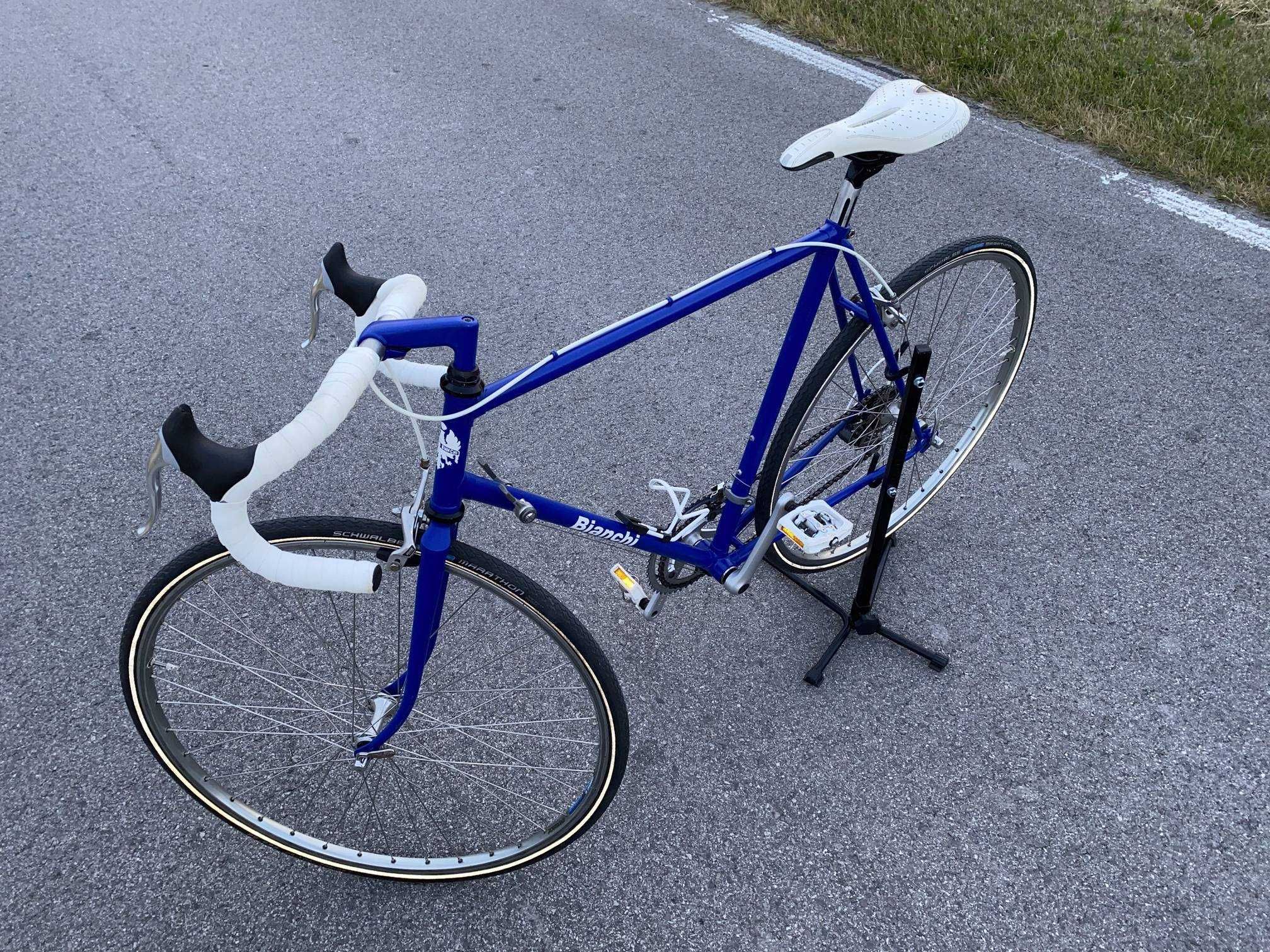 rower Bianchi Rekord 839, retro, vintage, szosa, ostre koło