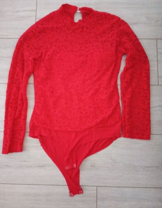Czerwone body koronka rozmiar S