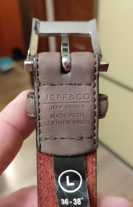 Шкіряний ремінь  JEFF&CO новий