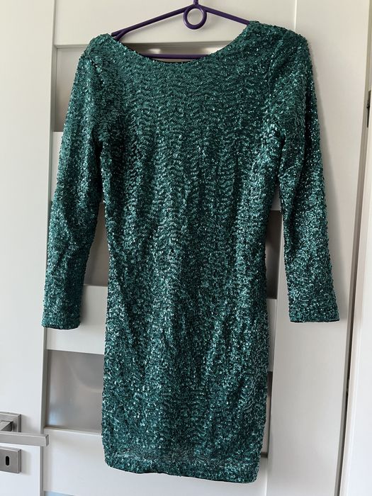 Cekiny sylwester boska sukienka. H&M 36/38 Nowa S/M