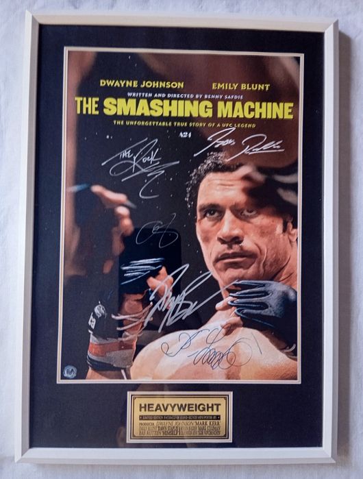 Moldura Filme The Smashing Machine com Autógrafos (A4)