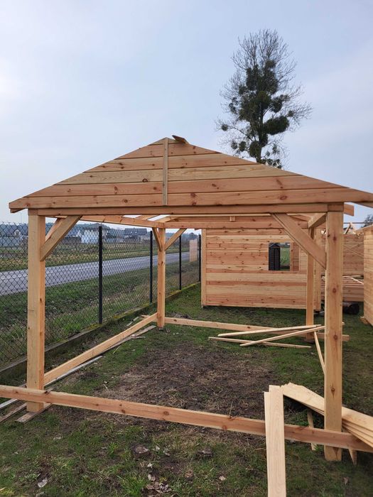 Altana, carport, wiata garażowa, zadaszenie, CENA!! 3x4m słup 12x12cm