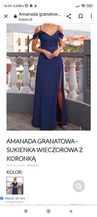 Wieczorowa sukienka maxi