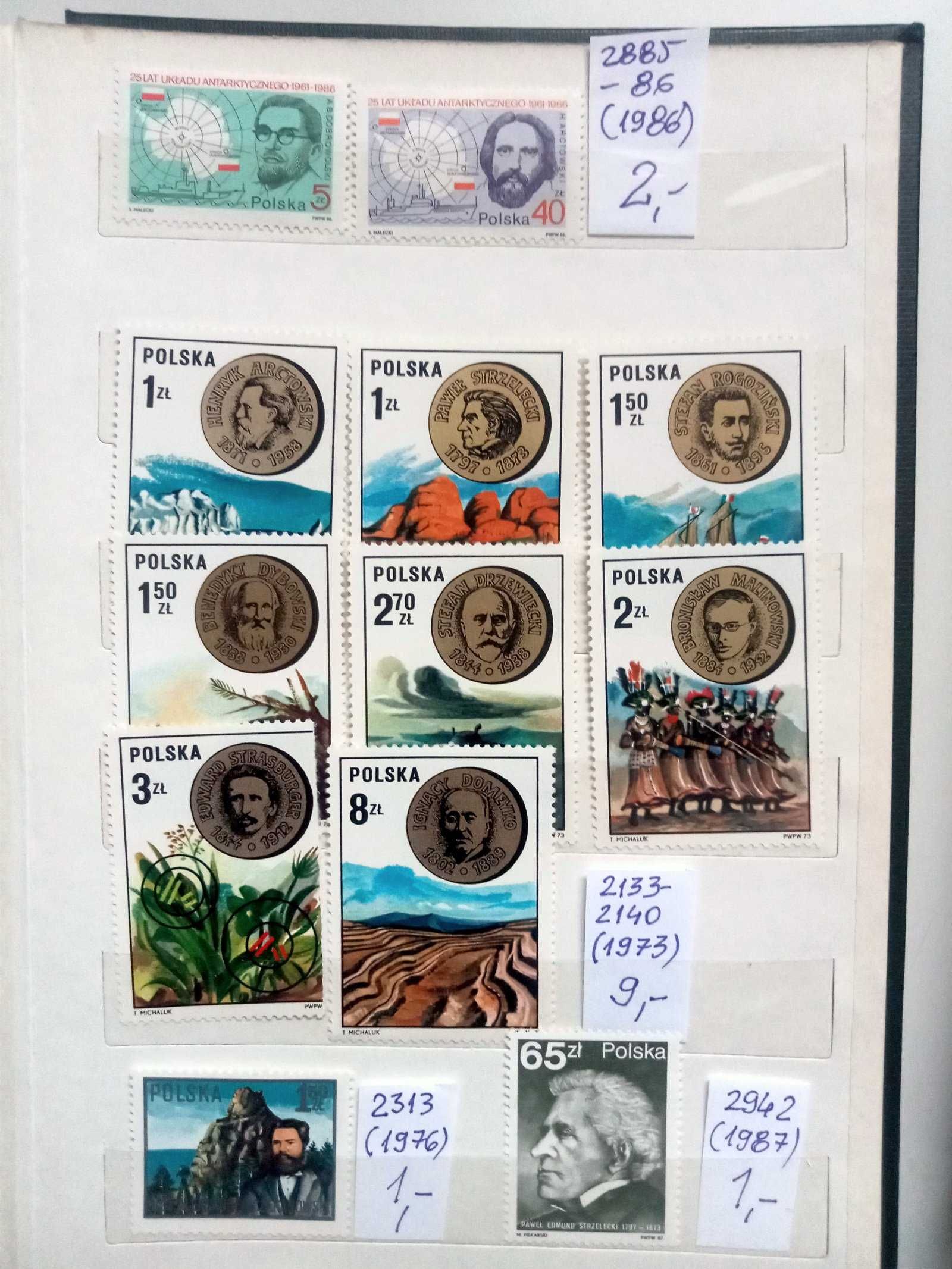 1967-92, znaczki pocztowe, Polska, czyste, pojedyncze, serie, bloczki