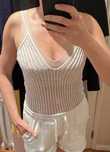Top metalizado lingerie Zara, tamanho L