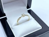Złoty Pierścionek Cyrkonia P585 14K R15 1,36G