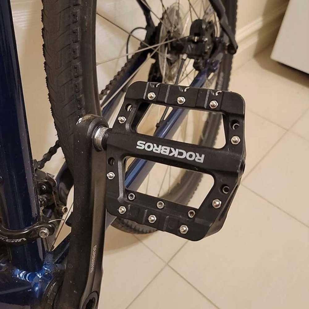 Lekkie PEDAŁY rowerowe PLATFORMOWE do roweru MTB uniwersalne MOCNE