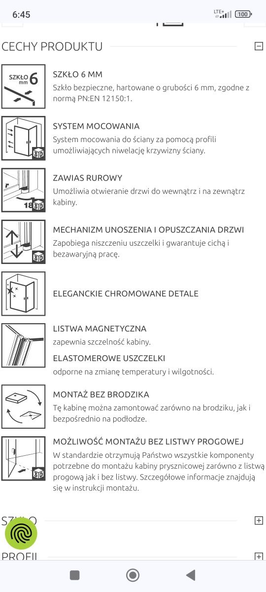 Nowa Kabina prysznicowa Radaway Nes 80x80x200