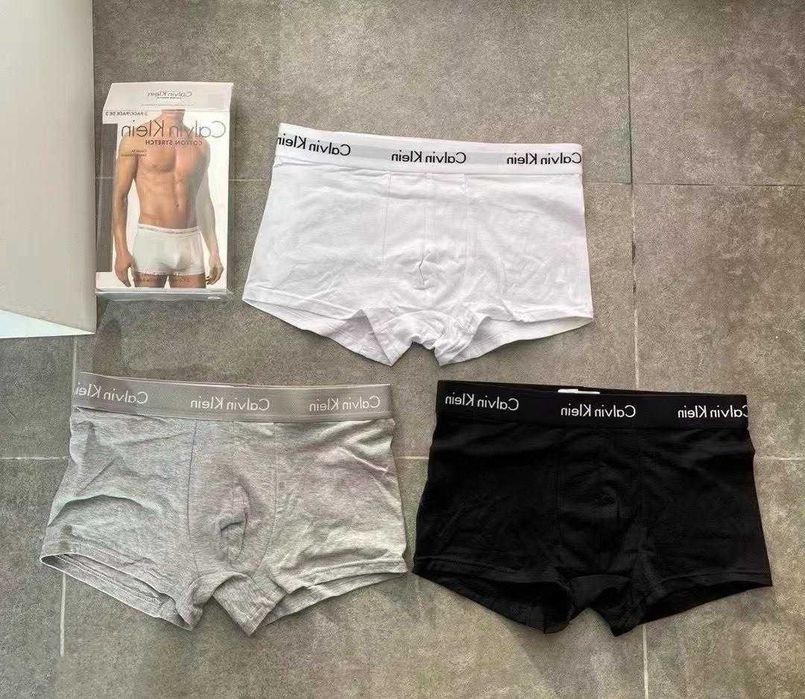 Bokserki bawełniane Calvin Klein–zestaw trzechpar:czarne,białe i szare