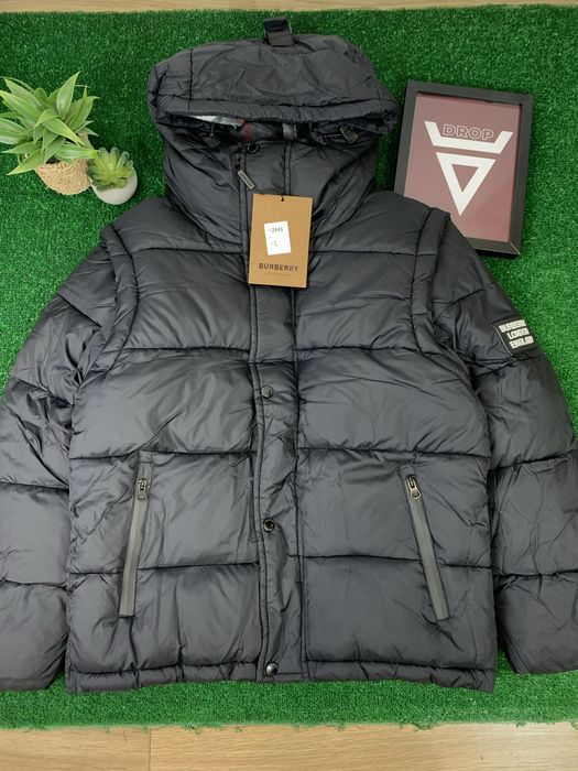 Пуховик,Куртка,Желетка Burberry,барбері,олд мані,чорний на зиму
