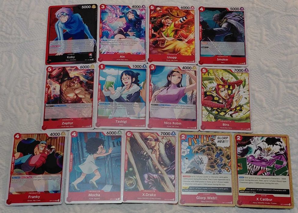 lote de 464 cartas tcg one piece op11