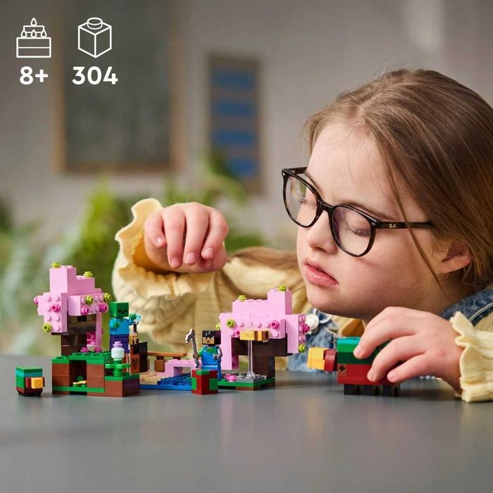 Klocki Lego Minecraft 21260 Wiśniowy Ogród Niuchacz Zombie Pszczoły