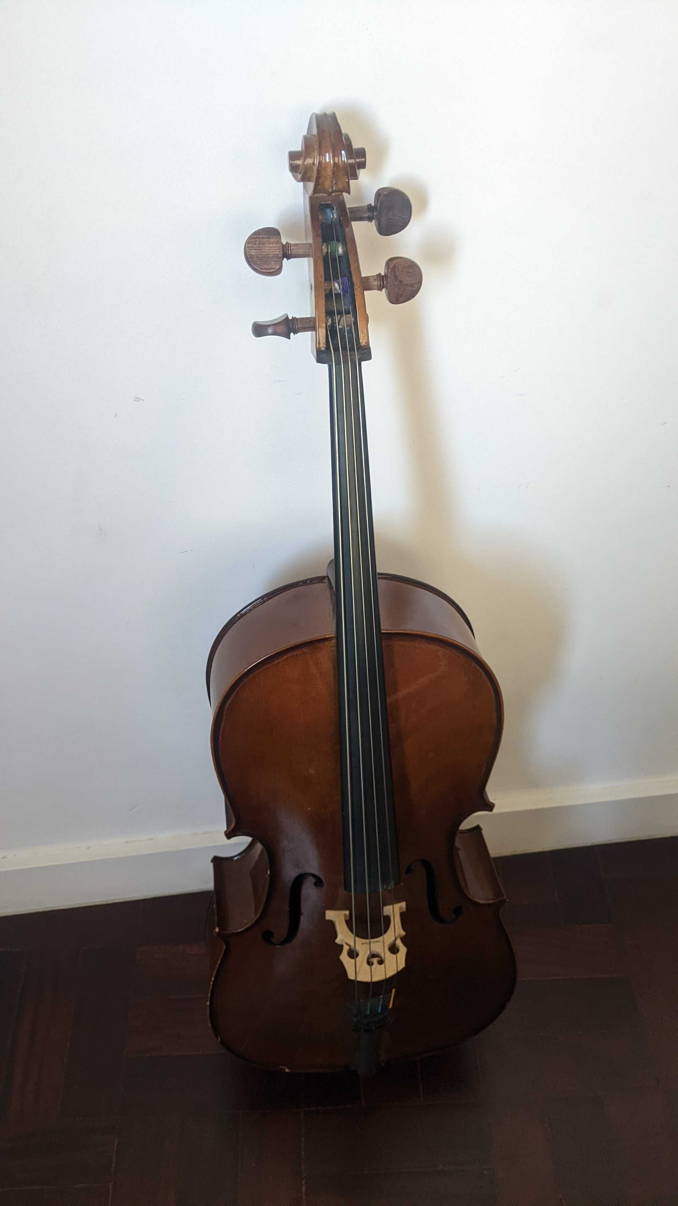 violoncelo 1\4 bom estado + saco almofadado + arco