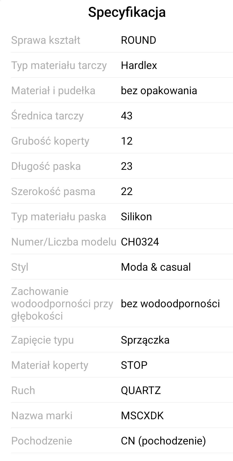 Zegarek męski plus bransoleta