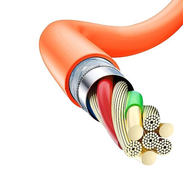 Kabel Dudao L24cc kątowy Usb-c - Usb-c 120w 1m regulowany - pomarańczo
